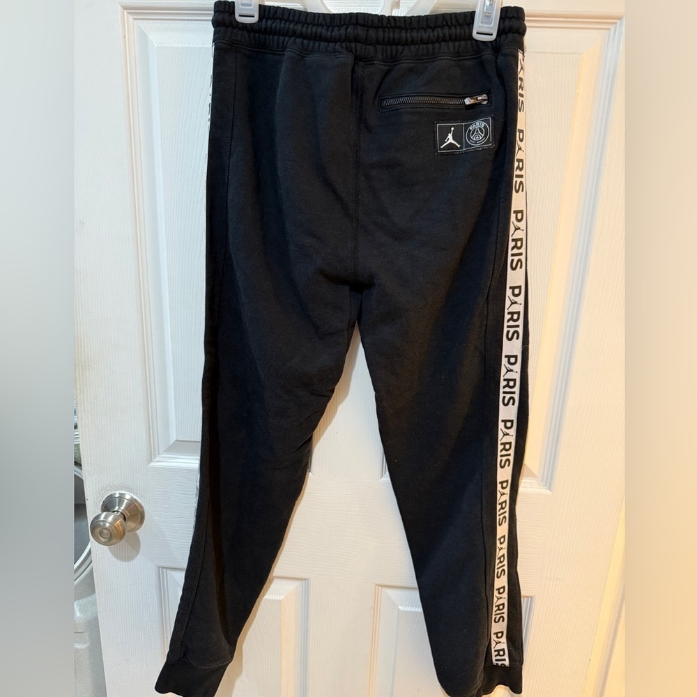 Jordan Paris St. Germain Black Joggers with Red Accents